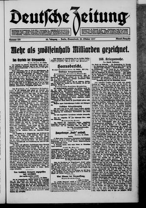 Deutsche Zeitung vom 20.10.1917