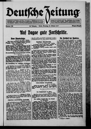 Deutsche Zeitung vom 21.10.1917