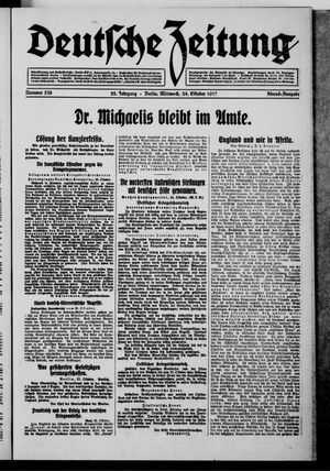 Deutsche Zeitung vom 24.10.1917