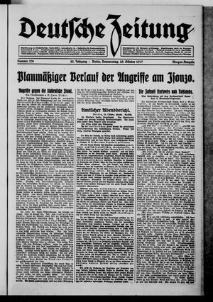 Deutsche Zeitung vom 25.10.1917