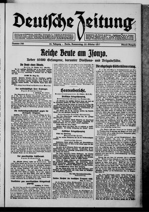 Deutsche Zeitung vom 25.10.1917