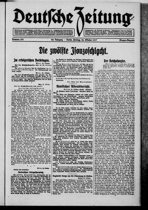 Deutsche Zeitung vom 26.10.1917