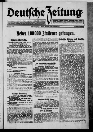 Deutsche Zeitung on Oct 29, 1917