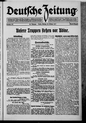 Deutsche Zeitung vom 29.10.1917
