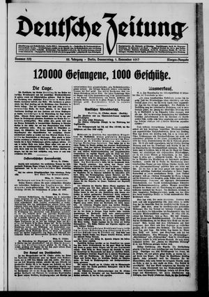 Deutsche Zeitung on Nov 1, 1917