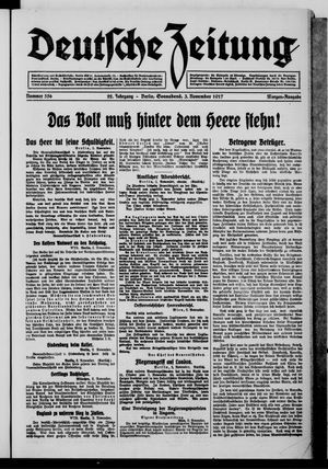 Deutsche Zeitung vom 03.11.1917