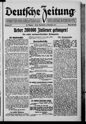 Deutsche Zeitung vom 03.11.1917