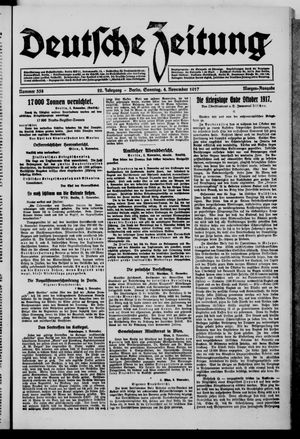 Deutsche Zeitung vom 04.11.1917