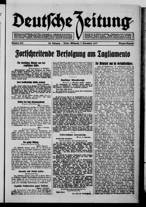 Deutsche Zeitung vom 07.11.1917
