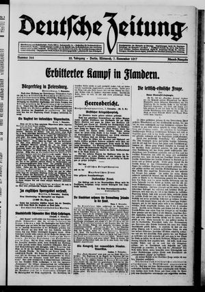 Deutsche Zeitung vom 07.11.1917