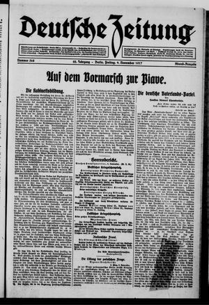 Deutsche Zeitung on Nov 9, 1917