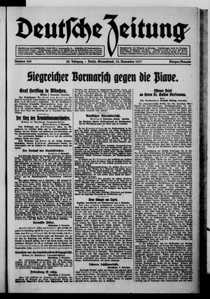 Deutsche Zeitung vom 10.11.1917
