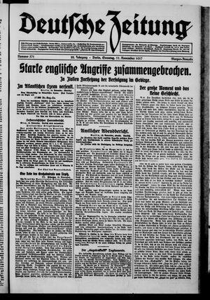 Deutsche Zeitung vom 11.11.1917