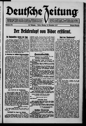 Deutsche Zeitung vom 12.11.1917