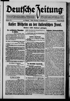 Deutsche Zeitung vom 13.11.1917
