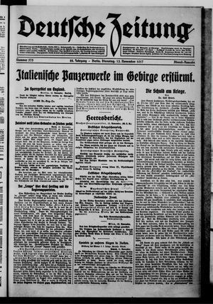 Deutsche Zeitung vom 13.11.1917