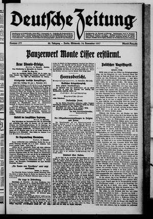 Deutsche Zeitung vom 14.11.1917