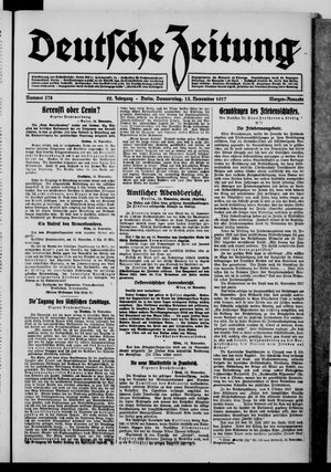 Deutsche Zeitung vom 15.11.1917