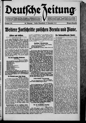 Deutsche Zeitung vom 17.11.1917