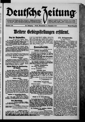 Deutsche Zeitung vom 17.11.1917