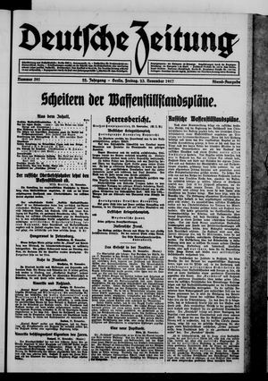 Deutsche Zeitung vom 23.11.1917