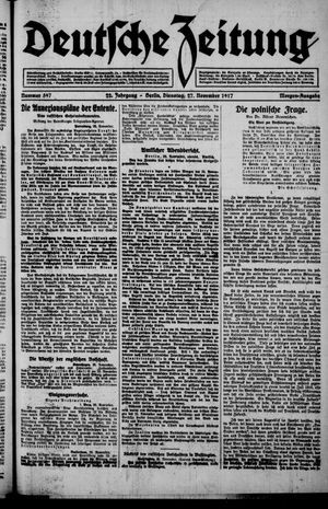 Deutsche Zeitung vom 27.11.1917