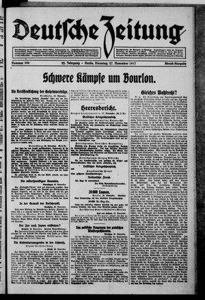 Deutsche Zeitung vom 27.11.1917