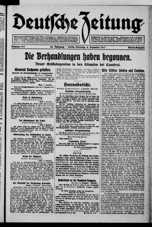 Deutsche Zeitung vom 04.12.1917