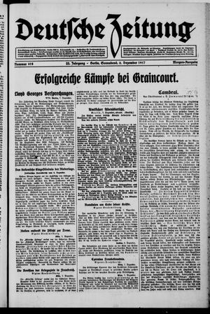 Deutsche Zeitung vom 08.12.1917
