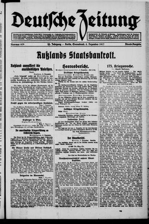 Deutsche Zeitung vom 08.12.1917