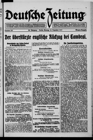 Deutsche Zeitung vom 10.12.1917