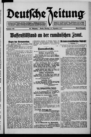 Deutsche Zeitung vom 10.12.1917
