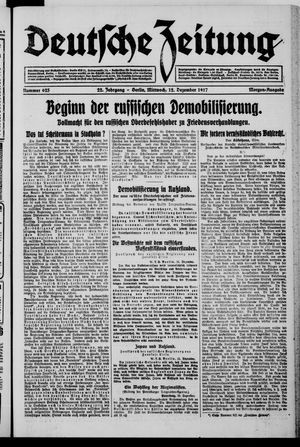 Deutsche Zeitung vom 12.12.1917