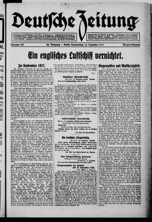 Deutsche Zeitung vom 13.12.1917
