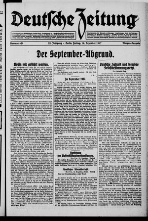 Deutsche Zeitung vom 14.12.1917