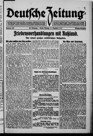 Deutsche Zeitung vom 17.12.1917