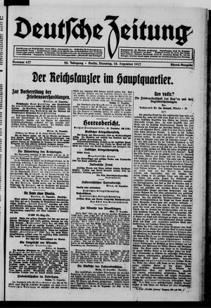 Deutsche Zeitung vom 18.12.1917