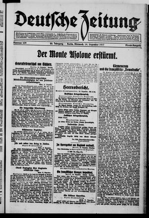 Deutsche Zeitung on Dec 19, 1917