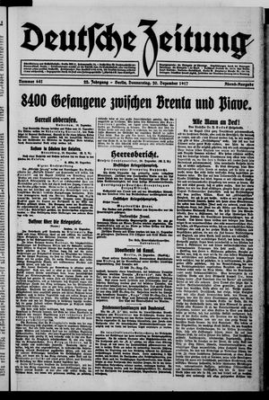 Deutsche Zeitung on Dec 20, 1917