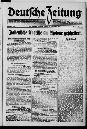 Deutsche Zeitung vom 21.12.1917