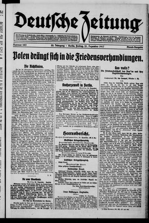 Deutsche Zeitung vom 21.12.1917