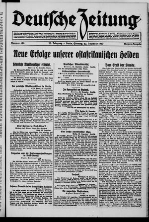Deutsche Zeitung vom 23.12.1917