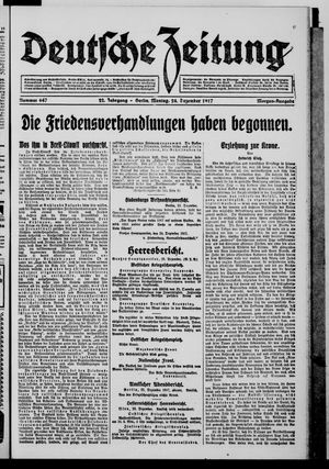 Deutsche Zeitung vom 24.12.1917