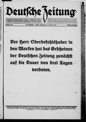 Deutsche Zeitung vom 25.12.1917