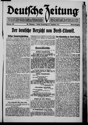 Deutsche Zeitung vom 27.12.1917