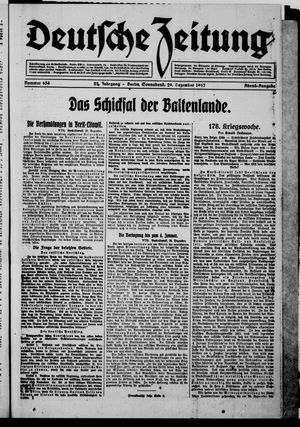 Deutsche Zeitung vom 29.12.1917