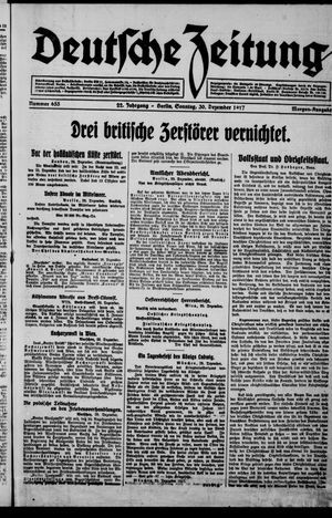 Deutsche Zeitung vom 30.12.1917
