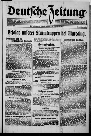 Deutsche Zeitung vom 31.12.1917