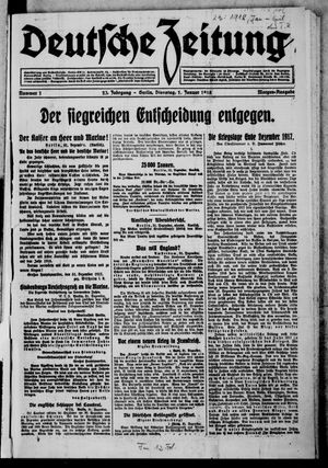 Deutsche Zeitung vom 01.01.1918