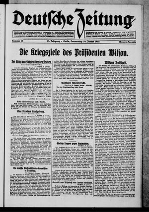 Deutsche Zeitung on Jan 10, 1918